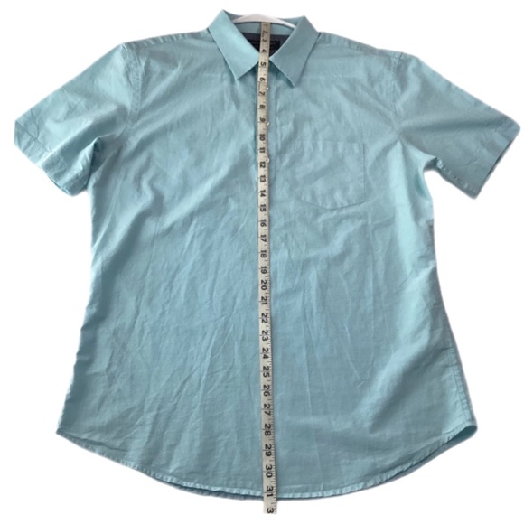 Banana Republic M Soft Wash Standard Fit Size Medium Cascade Blue 100% … - Picture 9 of 11